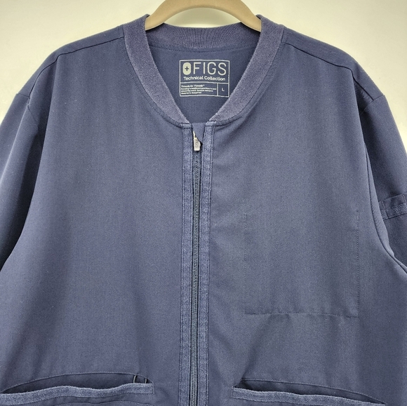 Figs Mens Zapote Scrub Jacket‎ Navy Blue Size Large - Picture 3 of 11